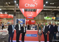 Members of the Association of Fruit Exporters of Chile (Asoex) in front of their country pavilion.